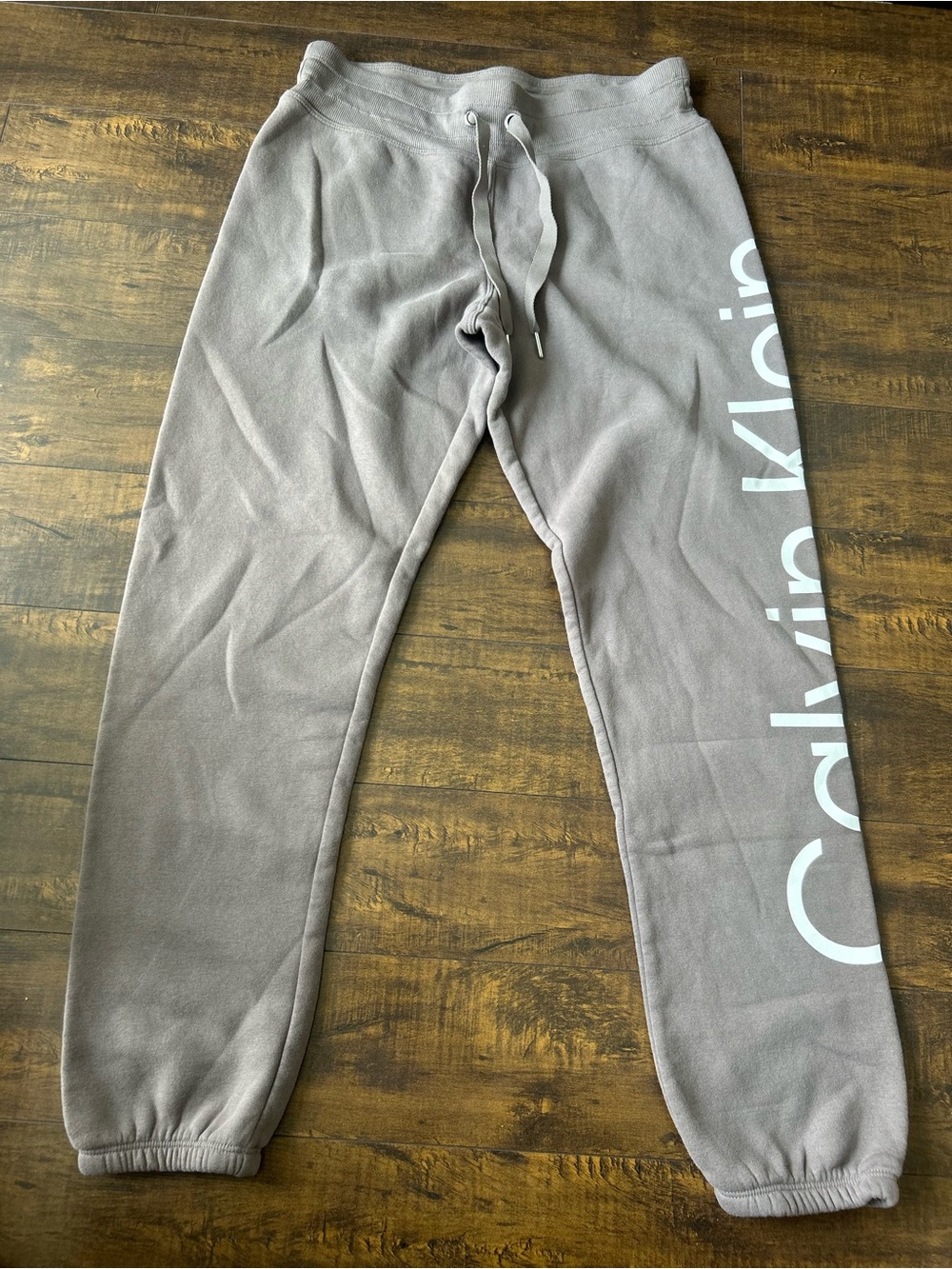 Calvin Klein Taupe Gray Logo Joggers
